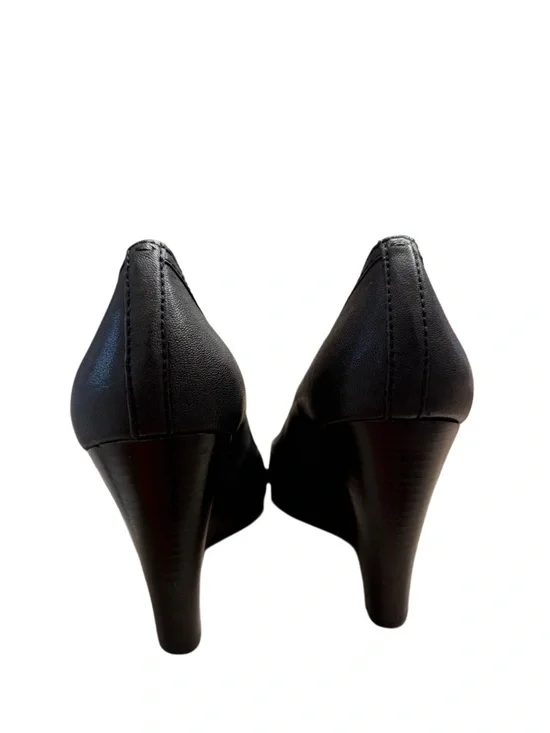 TORY BURCH PEEP-TOE SALLY WEDGES - Picture 4 of 7